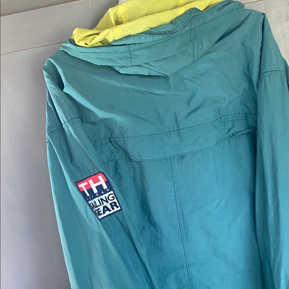 Tommy Hilfiger Green and Yellow Windbreaker for Men xl - Picture 4 of 4